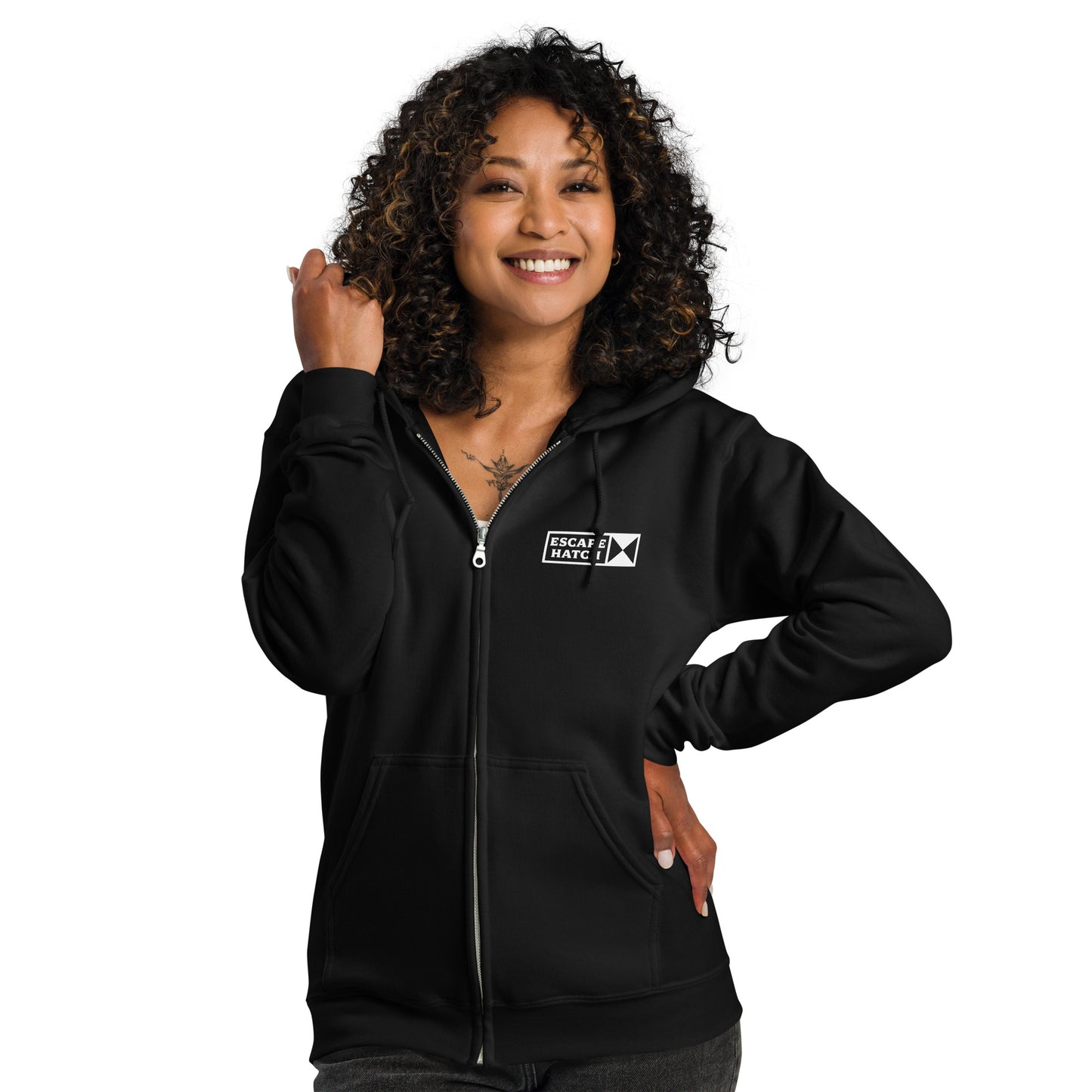 Escape Hatch in Stereo - Unisex Zipper Hoodie
