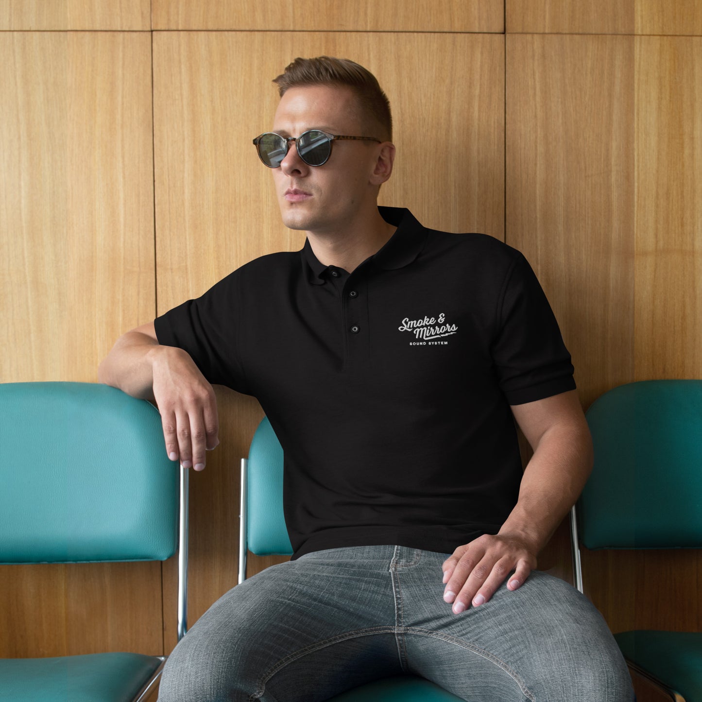 Smoke and Mirrors - Embroidered Port Authority Polo Shirt - Bolt