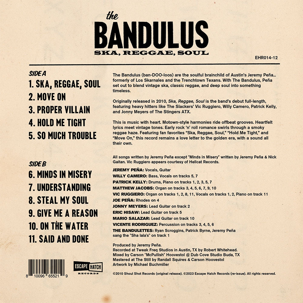 The Bandulus "SKA • REGGAE • SOUL" 12"