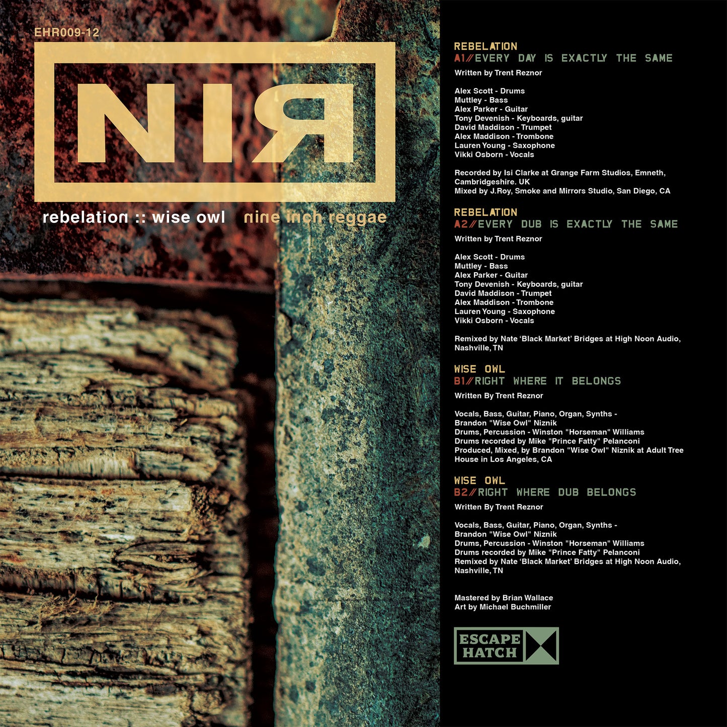 Nine Inch Reggae - Rebelation / Wise Owl split 12"